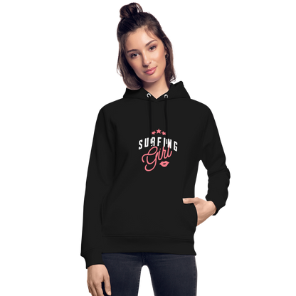 Unisex Bio-Hoodie -surfing girl- - Schwarz