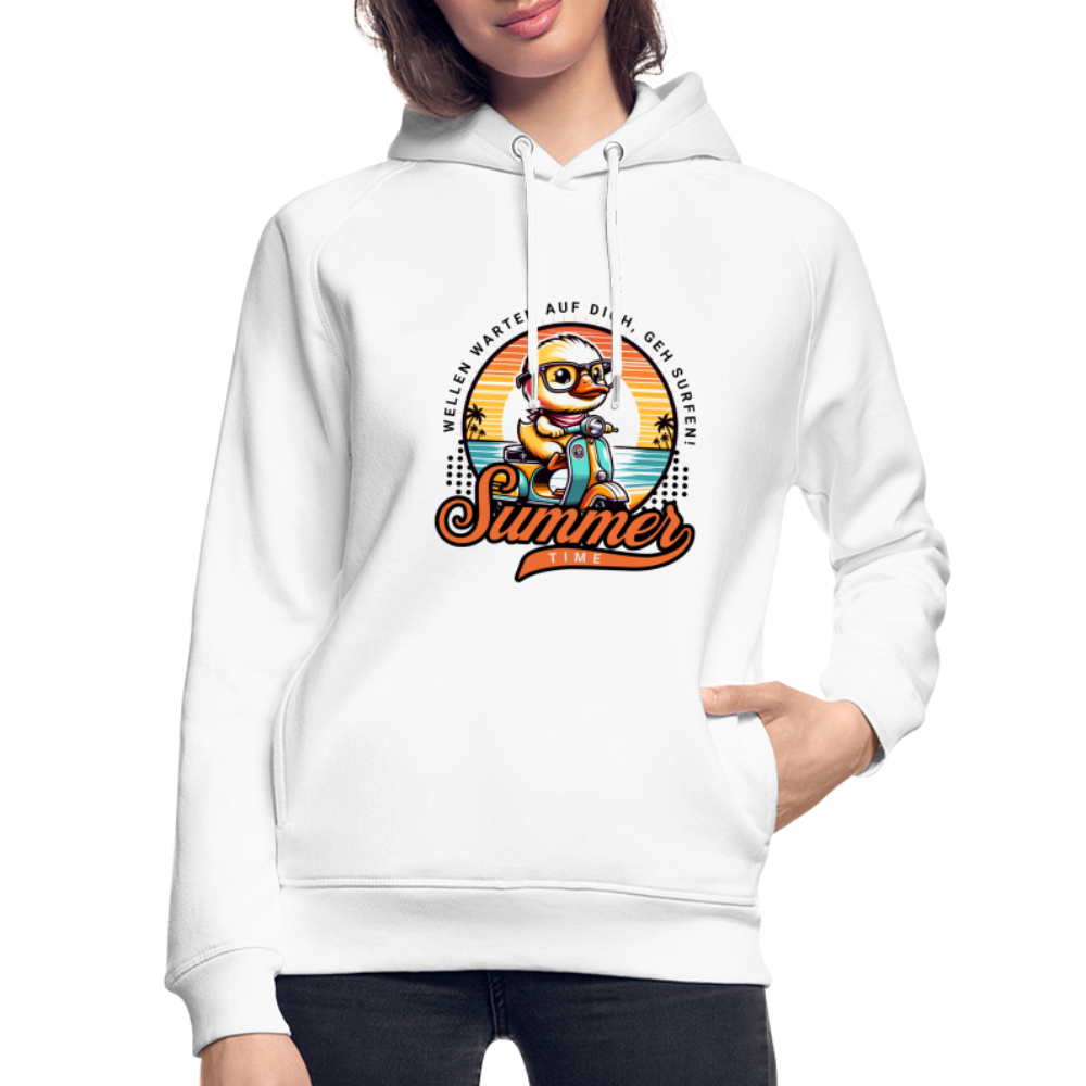 Unisex Bio-Hoodie -summer time- - Weiß