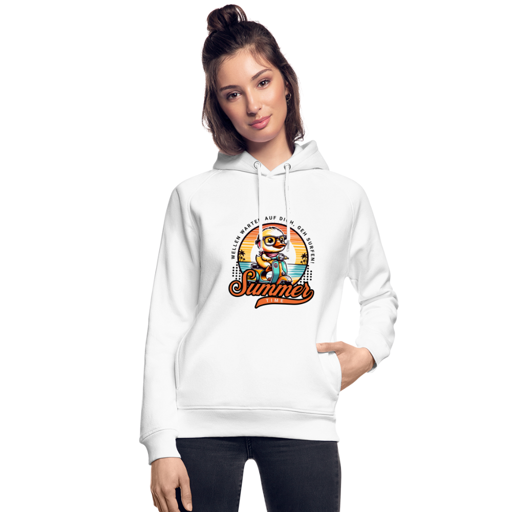 Unisex Bio-Hoodie -summer time- - Weiß