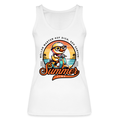 Frauen Bio Tank Top -summer time- - Weiß