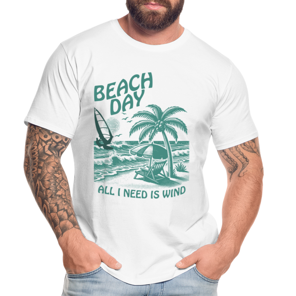 Männer Premium Bio T-Shirt -beach day- - Weiß