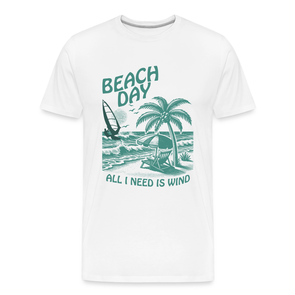 Männer Premium Bio T-Shirt -beach day- - Weiß