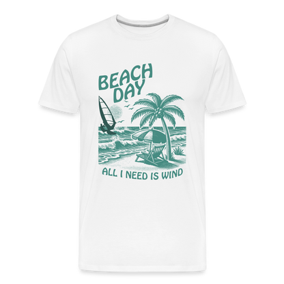 Männer Premium Bio T-Shirt -beach day- - Weiß