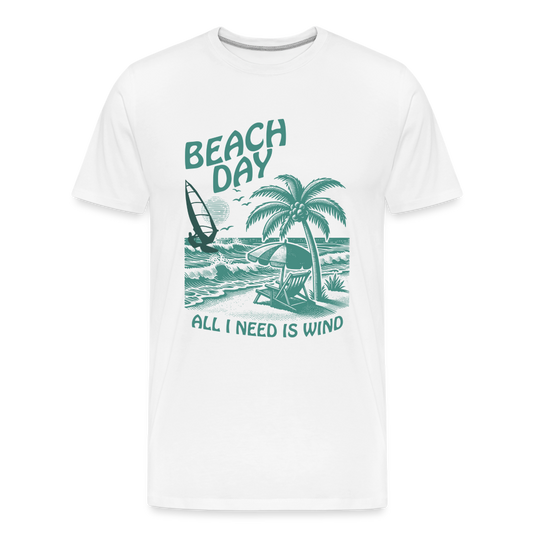 Männer Premium Bio T-Shirt -beach day- - Weiß