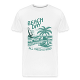 Männer Premium Bio T-Shirt -beach day- - Weiß