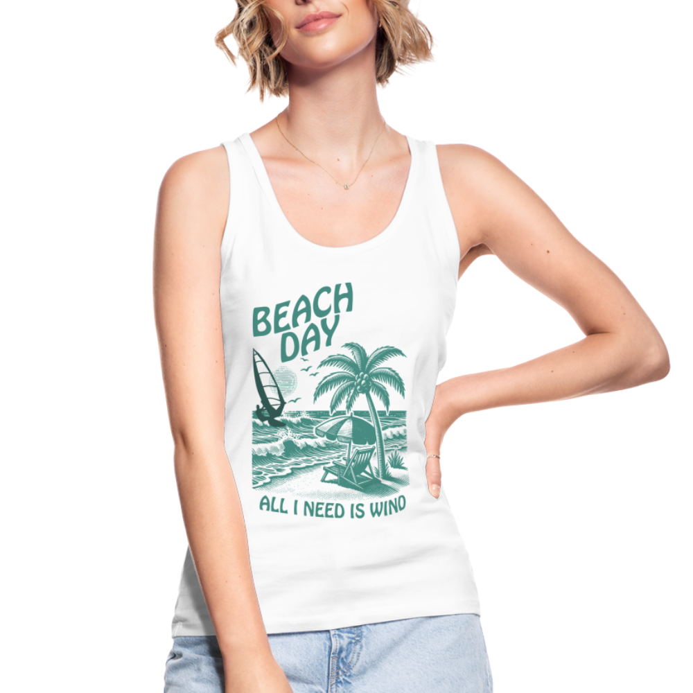 Frauen Bio Tank Top -beach day- - Weiß