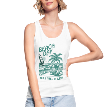 Frauen Bio Tank Top -beach day- - Weiß