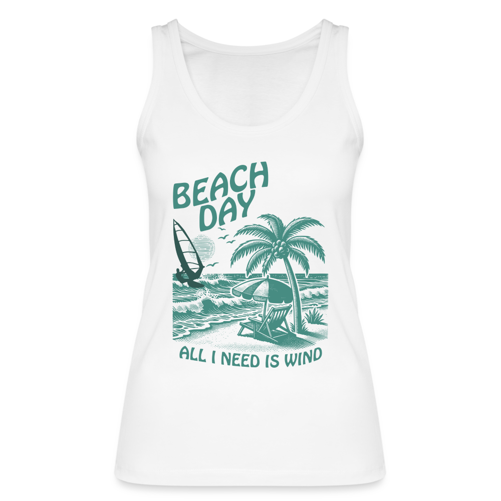 Frauen Bio Tank Top -beach day- - Weiß