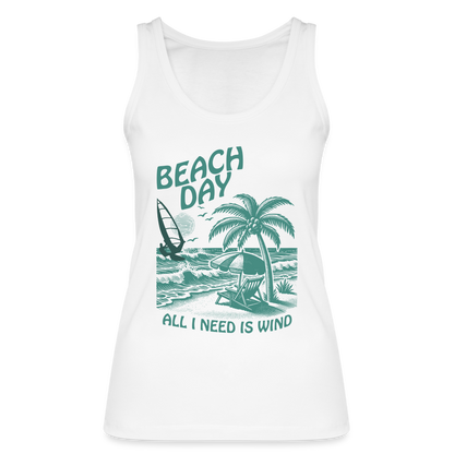 Frauen Bio Tank Top -beach day- - Weiß