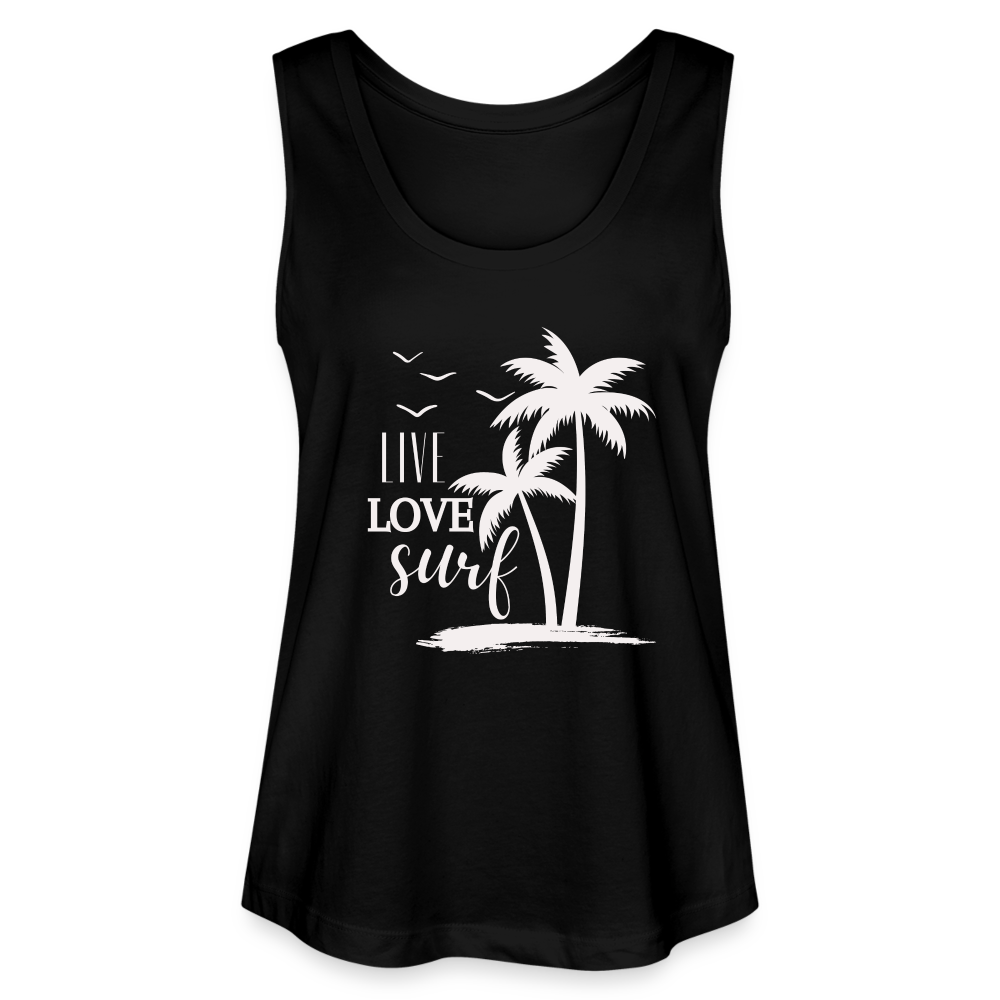 Frauen Bio Tank Top MINTER -live love surf- - Schwarz