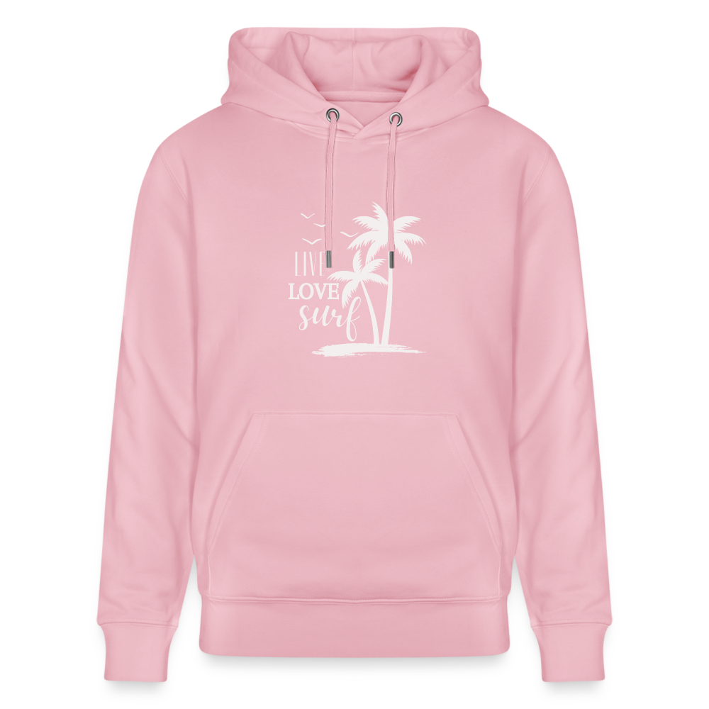 Unisex Bio-Hoodie CRUISER -live love surf- - Hellrosa