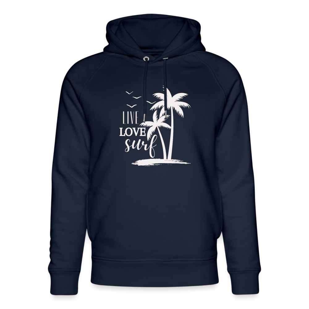 Unisex Bio-Hoodie -live love surf- - Navy