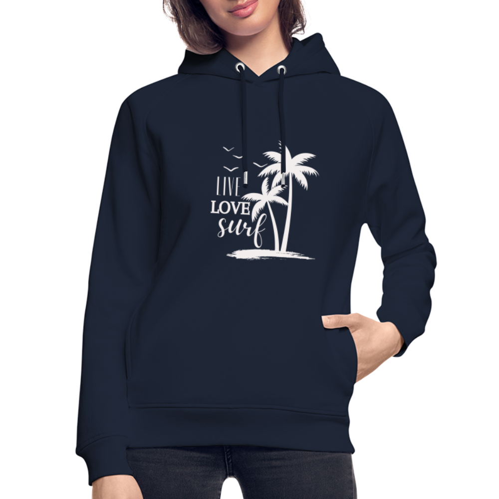 Unisex Bio-Hoodie -live love surf- - Navy