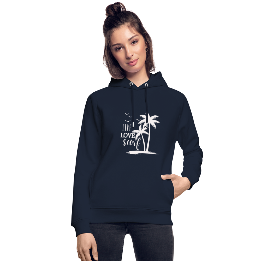 Unisex Bio-Hoodie -live love surf- - Navy