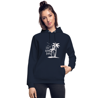 Unisex Bio-Hoodie -live love surf- - Navy