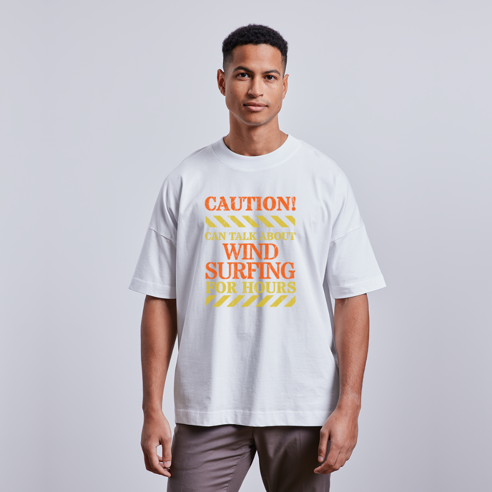 Unisex Oversize Bio-T-Shirt -caution- - Weiß