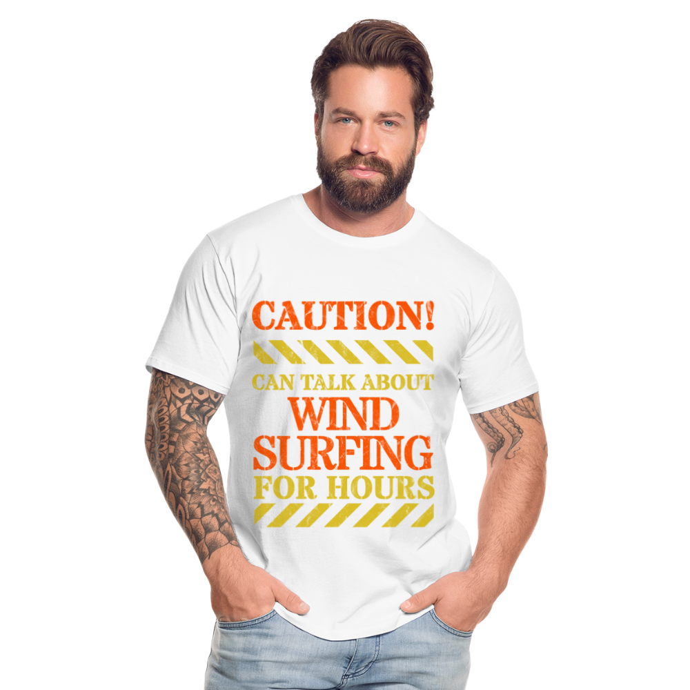 Männer Premium Bio T-Shirt -caution- - Weiß