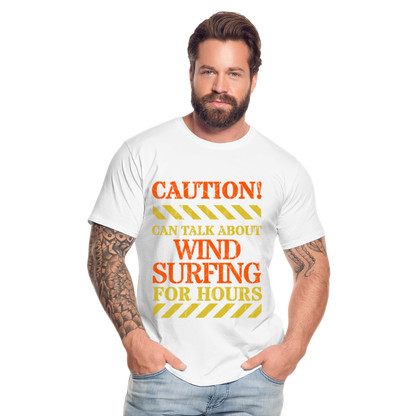 Männer Premium Bio T-Shirt -caution- - Weiß