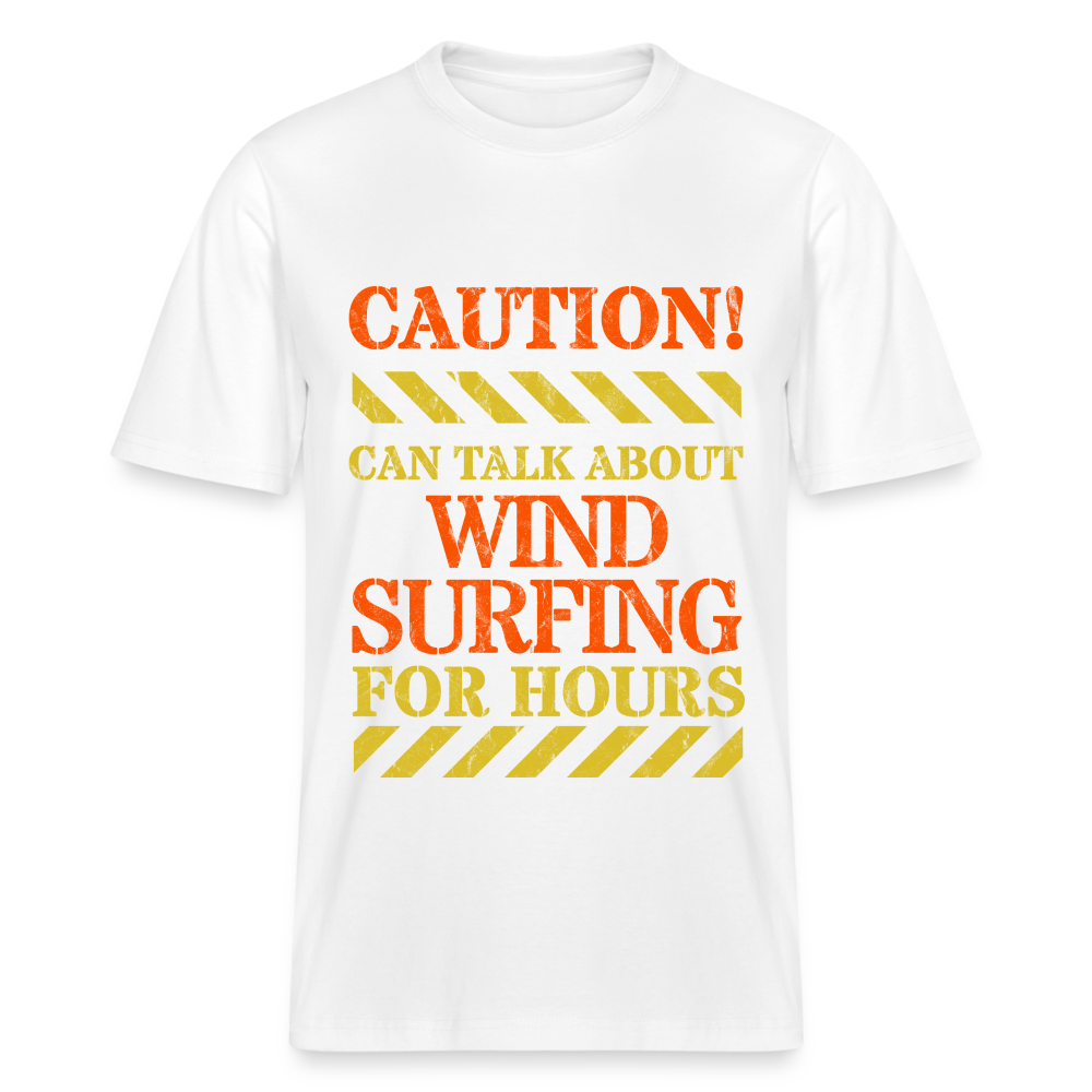 Relaxed Fit Unisex Bio-T-Shirt -caution- - Weiß