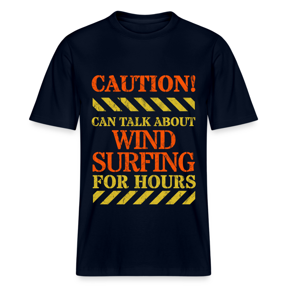 Relaxed Fit Unisex Bio-T-Shirt -caution- - Navy