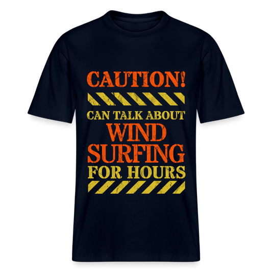 Relaxed Fit Unisex Bio-T-Shirt -caution- - Navy