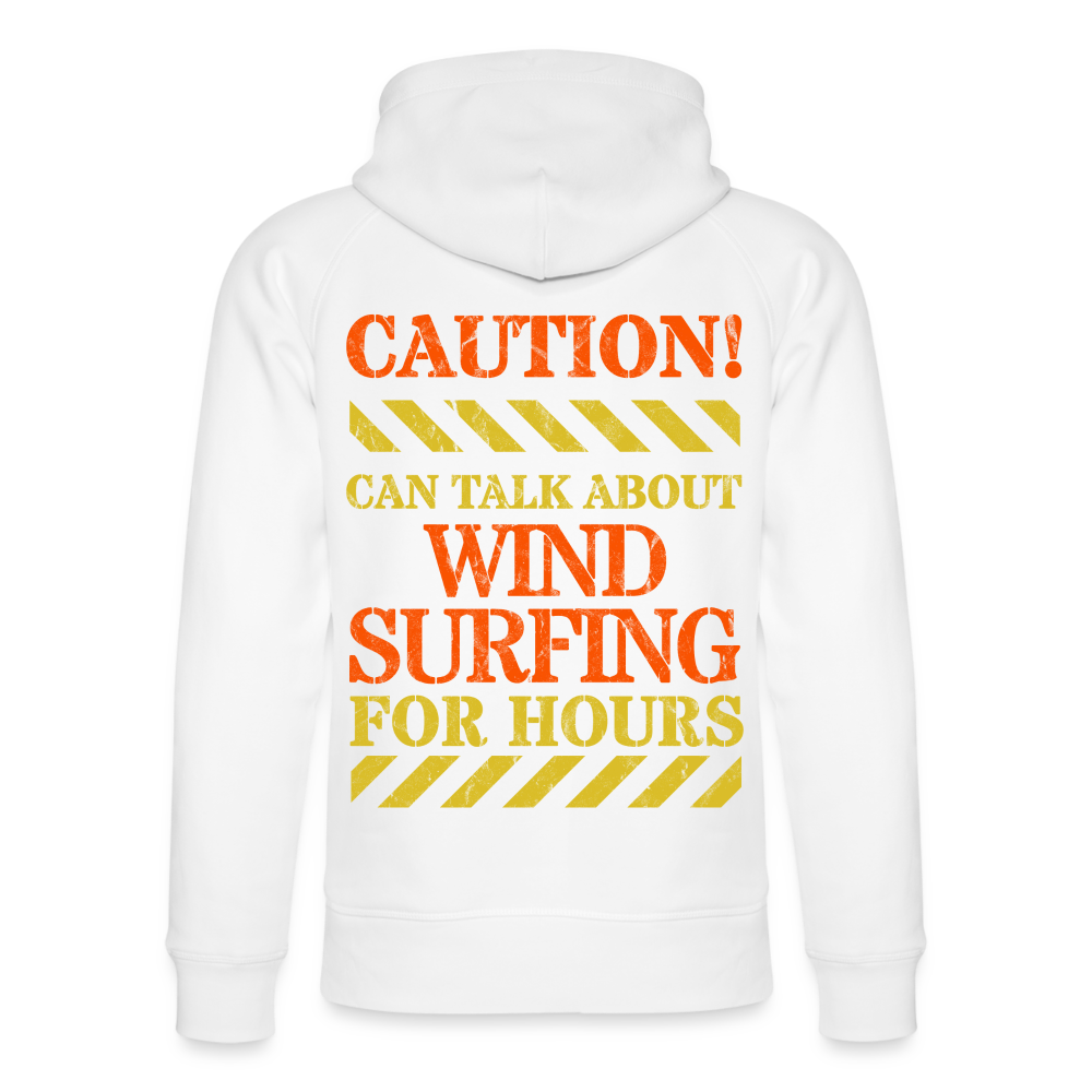 Unisex Bio-Hoodie -caution- - Weiß