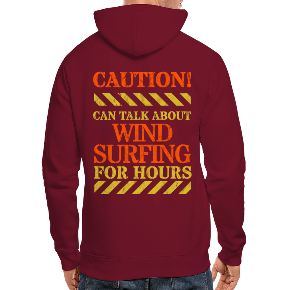 Unisex Bio-Hoodie -caution- - Burgunderrot