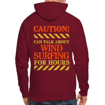 Unisex Bio-Hoodie -caution- - Burgunderrot