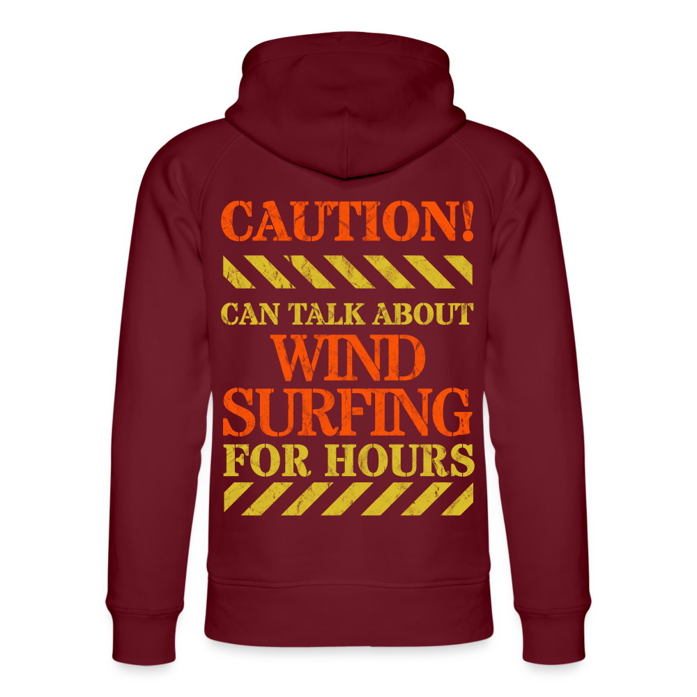 Unisex Bio-Hoodie -caution- - Burgunderrot