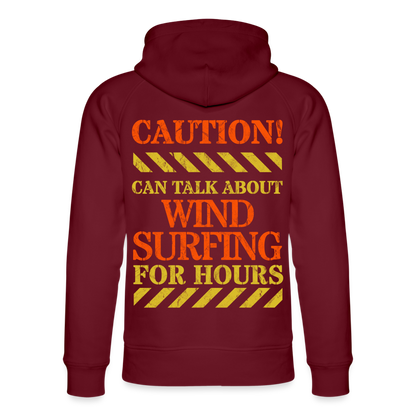 Unisex Bio-Hoodie -caution- - Burgunderrot