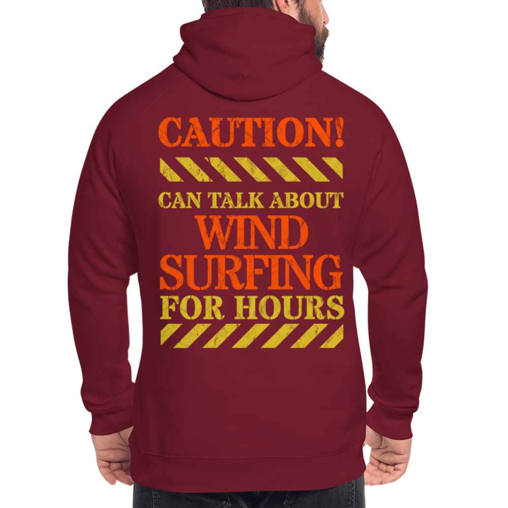 Unisex Bio-Hoodie -caution- - Burgunderrot