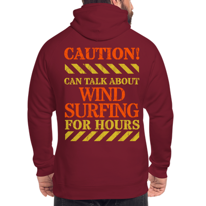 Unisex Bio-Hoodie -caution- - Burgunderrot