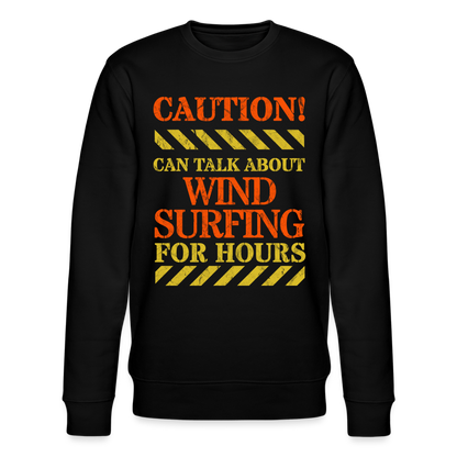 Männer Bio-Sweatshirt -caution- - Schwarz